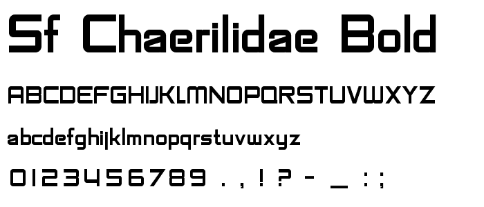 SF Chaerilidae Bold font